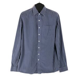 Eddie Bauer Striped Button Up Shirt Men's Large Tall 100% Cotton Pocket Woven